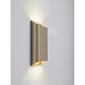 wall luminaire TOCO square, direct / indirect IP54, coffee brown dimmable
