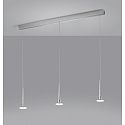 LED Pendelleuchte FLUTE, IP20, 3-flammig, 19W 2800K 1320lm, CRi >90, dimmbar, ohne Glasschirm, chrom