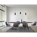 Pendelleuchte ROK, IP20, 3-flammig, direkt / indirekt, 30W 2700K 3060lm 20-60�, CRi >90, dimmbar, EASY-Lift, schwarz / gold