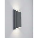 Helestra LED Au�enwandleuchte TOCO, IP54, eckig, direkt / indirekt, 12W 2700K 880lm, CRi >90, dimmbar, graphit
