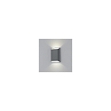 Helestra LED Au�enwandleuchte TOCO, IP54, eckig, direkt / indirekt, 12W 2700K 880lm, CRi >90, dimmbar, graphit