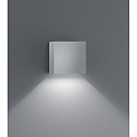 Helestra LED Au�enwandleuchte SIRI 44, IP54, eckig, Up/Down, verstellbar, 7W 3000K 390lm, CRi >90, dimmbar, mattnickel eloxiert