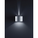 LED Au�enwandleuchte SIRI 44-R, IP54, rund, Up/Down, verstellbar, 7W 3000K 390lm, CRi >90, dimmbar, silbergrau