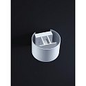 Helestra LED Au�enwandleuchte SIRI 44-R, IP54, rund, Up/Down, verstellbar, 7W 3000K 390lm, CRi >90, dimmbar, silbergrau