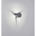 Helestra Au�enwandleuchte SKY, IP54, Lichtaustritt 3-seitig, indirekt, 18W 30000K 1880lm, CRi >90, schaltbar, graphit
