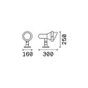 Ideal Lux Au�enwandspot TERRA AP1 BIG, 1-flammig, E27, Anthrazit