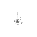 Ideal Lux Pendelleuchte NEMO FUME SP1 D50, E27, � 50cm, Rauchglas