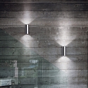 Ideal Lux Wandstrahler LOOK AP2, 2-flammig, Up/Down, inkl. 2x GU10 (je 7W 3000K 540lm 50�, CRi>90, on-off), Metall, chrom / wei�