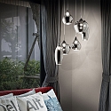 Pendant luminaire SOFT SP6, 6 flames, G9, 40W, white