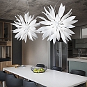 Ideal Lux Pendelleuchte LEAVES SP12, 12-flammig, G9 max. 40W, Wei�