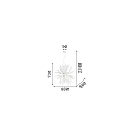 Ideal Lux Pendelleuchte LEAVES SP12, 12-flammig, G9 max. 40W, Wei�