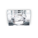 Einbauspot BLUES SQUARE, 9 x 9cm, GU10 max. 50W, Aluminium, Transparent