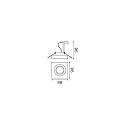 Ideal Lux Einbauspot BLUES SQUARE, 9 x 9cm, GU10 max. 50W, Aluminium, Transparent