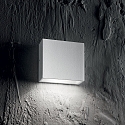 Ideal Lux Outdoor wall luminaire TETRIS-1, IP44, G9 max. 15W, aluminium / glass, matt white