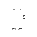 Ideal Lux Outdoor Wegeleuchte SIRIO PT2 BIG, 2-flammig, G9, IP44, schwarz