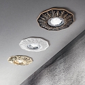 Ideal Lux Decken-Einbauleuchte POLKA mit Gips-Dekor, IP20, GU10 max. 50W, messing