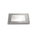Floor recessed luminaire PARK PT1 SQUARE, G9, aluminum