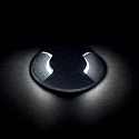 Ideal Lux Boden-Einbauleuchte LANDING PT SMALL, IP67 IK10, � 9cm, GU10 (inkl.), befahrbar bis 5t, Harz, schwarz