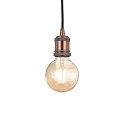 Retro pendant luminaire FRIDA, E27 max. 60W, antique copper / black