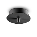 Baldachin, rund, � 10cm, 1-fach, schwarz