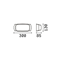 LED wall luminaire FRANCY-2 AP1, E27, white
