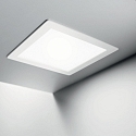 LED recessed area light GROOVE SQUARE, IP20, 11.8cm, 10W 3000K 890lm 110�, white