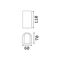 Ideal Lux Outdoor LED wall luminaire APOLLO, IP44, Up/Down, 6W 4000K 400lm, matt black