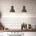 Ideal Lux Pendant luminaire BREEZE SMALL, � 23.5cm, E27, adjustable height, anthracite / white enamelled