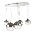 Pendelleuchte NEMO PLUS, 5-flammig, 107 x 60cm, E27, Chrom nuanciert