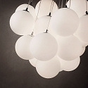 Ideal Lux Pendelleuchte MAPA PLUS, 22-flammig, � 80cm, E14, Metall / �tzglas wei�