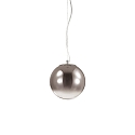 Pendant luminaire MAPA D20, � 20cm, E27 max. 60W, nuanced chrome glass, clear