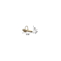 Ideal Lux Wandleuchte / Bilderleuchte RETR�, 2-flammig, 35cm, E14, neigbar, Metall br�niert
