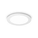 LED Einbau-Fl�chenleuchte GROOVE ROUND, IP20, � 11.8cm, schaltbar, wei� / satiniert, 10W 4000K 720lm 110�, wei�