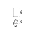Outdoor wall luminaire KEOPE AP2, Up/Down, IP55, incl. 2x GU10 3.5W 4000K, resin / acrylic