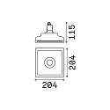 Ideal Lux Gips-Einbaustrahler ZEPHYR D20, IP20, GU10 max. 35W, �berstreichbar