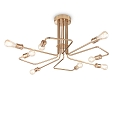 Ceiling luminaire TRIUMPH, 8 flames, � 92cm, E27, antique brass