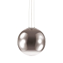 Pendant luminaire MAPA D50, � 50cm, E27 max. 60W, nuanced chrome glass, clear