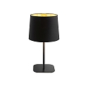Tischleuchte NORDIK, H�he 48cm, E27, mit Schalter, schwarz / innen Gold