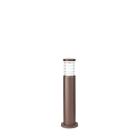 Outdoor floor luminaire TRONCO, IP44, height 60.5cm, E27, coffee brown