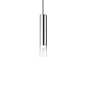 Pendelleuchte LOOK SP1 D06, IP20, � 6cm / 40cm, GU10 max. 28W (inkl. LED 7W 3000K 540lm 50�, CRi >90, on-off), chrom + Glas