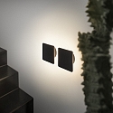 Ideal Lux LED Wandleuchte COVER SQUARE, 20 x 20cm, 11W 3000K 720lm, indirekt, Schwarz / Opal