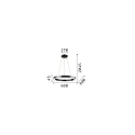 LED Pendelleuchte ORACLE ROUND, � 60cm, 33W 3000K 1880lm, Wei�