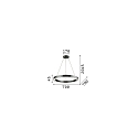 Ideal Lux LED Pendelleuchte ORACLE ROUND, � 70cm, 35W 3000K 2160lm, Schwarz