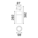 LED 3-Phasen Strahler QUICK ON-OFF, 30�, 28W, 3000K, 3550lm, CRI80, IP20