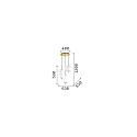 Ideal Lux LED Pendelleuchte UMILE, 3-flammig, 50W 3000K 3160lm, Gold satin / �tzglas wei�