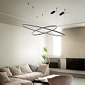 LED pendant luminaire ORACLE SLIM, � 90cm, 48W 3000K 3000lm, black
