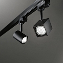 Ideal Lux 3-Phasen-Schienenstrahler MOUSE TRACK, GU10 max. 50W, dreh- und schwenkbar, inkl. Adapter, Schwarz