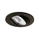 Einbauleuchte SWING, IP20, � 8.2cm, GU10 max. 50W, Zink-Geh�use, schwenkbar, Schwarz