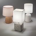 Ideal Lux Table luminaire KAL�-1, square, E14, cable with switch, ceramics, grey / white