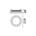 LED Einbauleuchte DEEP, IP20, � 21cm, Aluminium wei� / diffus, 30W 3000K 3200lm 77�